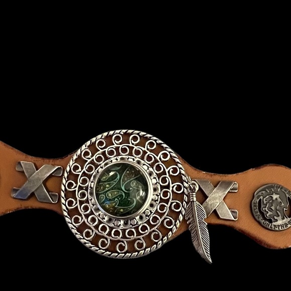 LEATHER SNAP BUTTON ADJUSTABLE BRACELET With free snap button - Picture 6 of 6